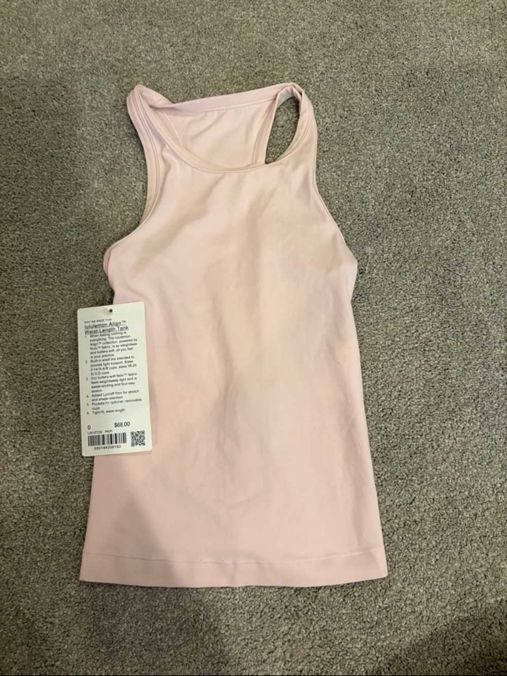 lululemon athletica Light Pink Racerback Tank